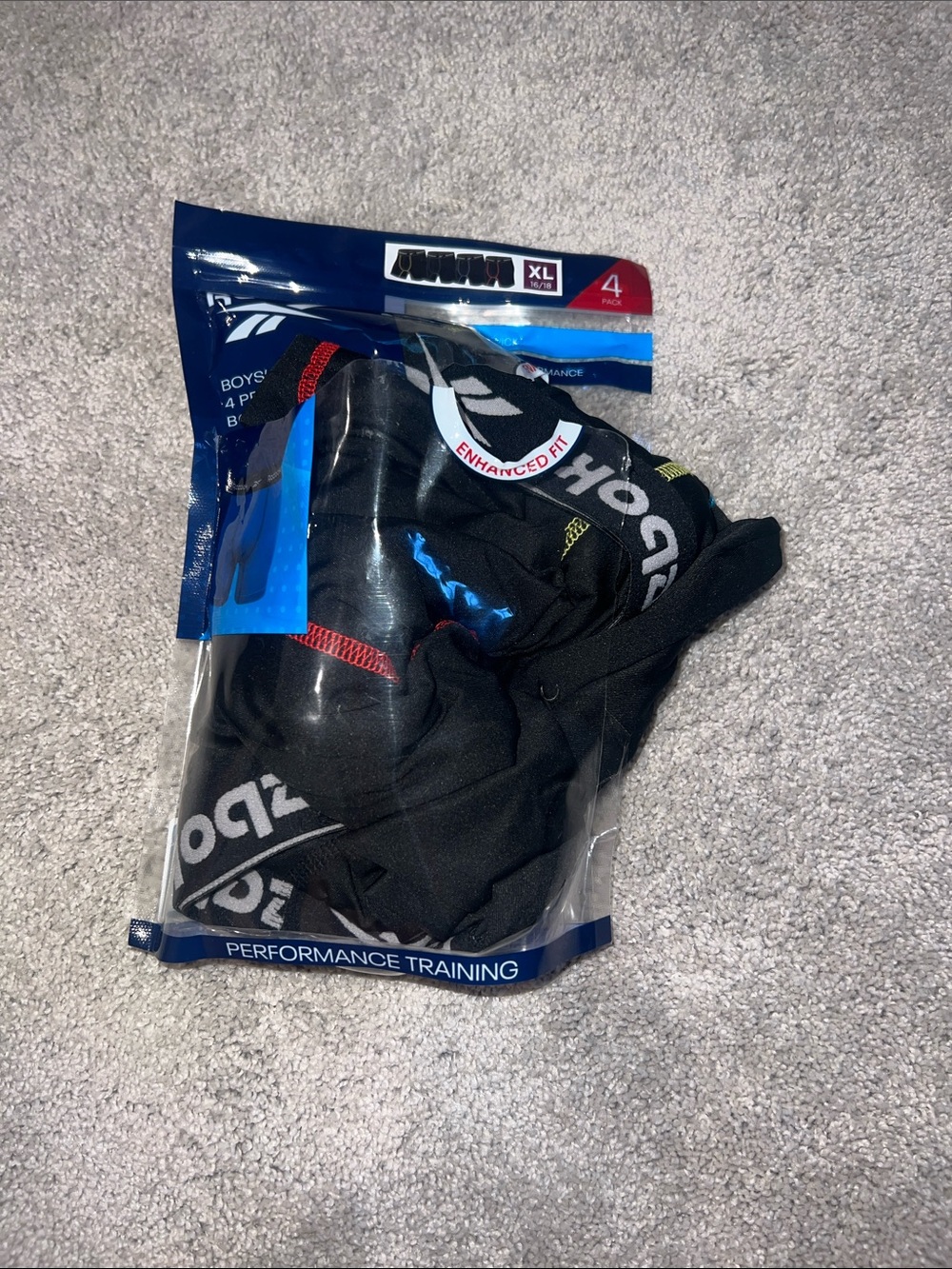 Reebok Black Boys' Boxer Briefs with White Logo